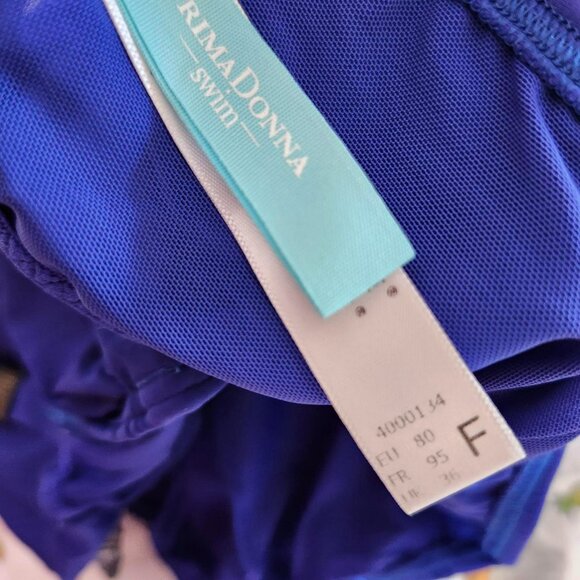 Prima Donna underwire,side-ruched swimsuit. Peacock blue. - Picture 4 of 4